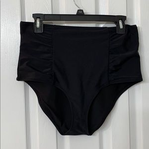 Aerie high wastes black bathing suit bottoms NWT